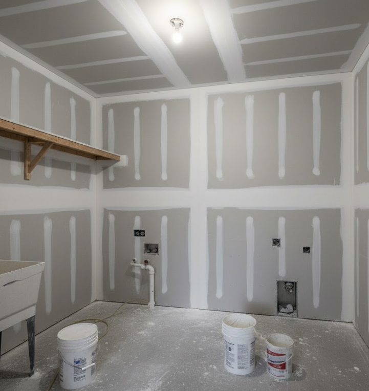 drywall services in a laundry room in troy